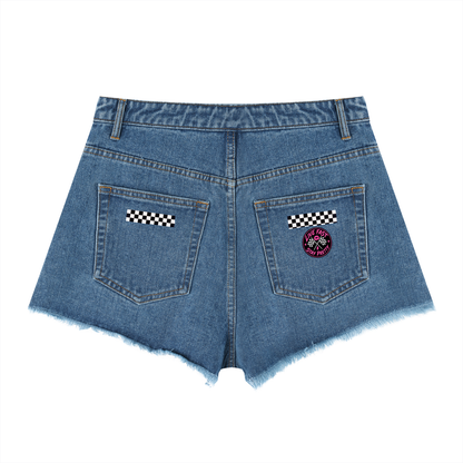 Women’s Vintage Wash High Rise Denim Shorts