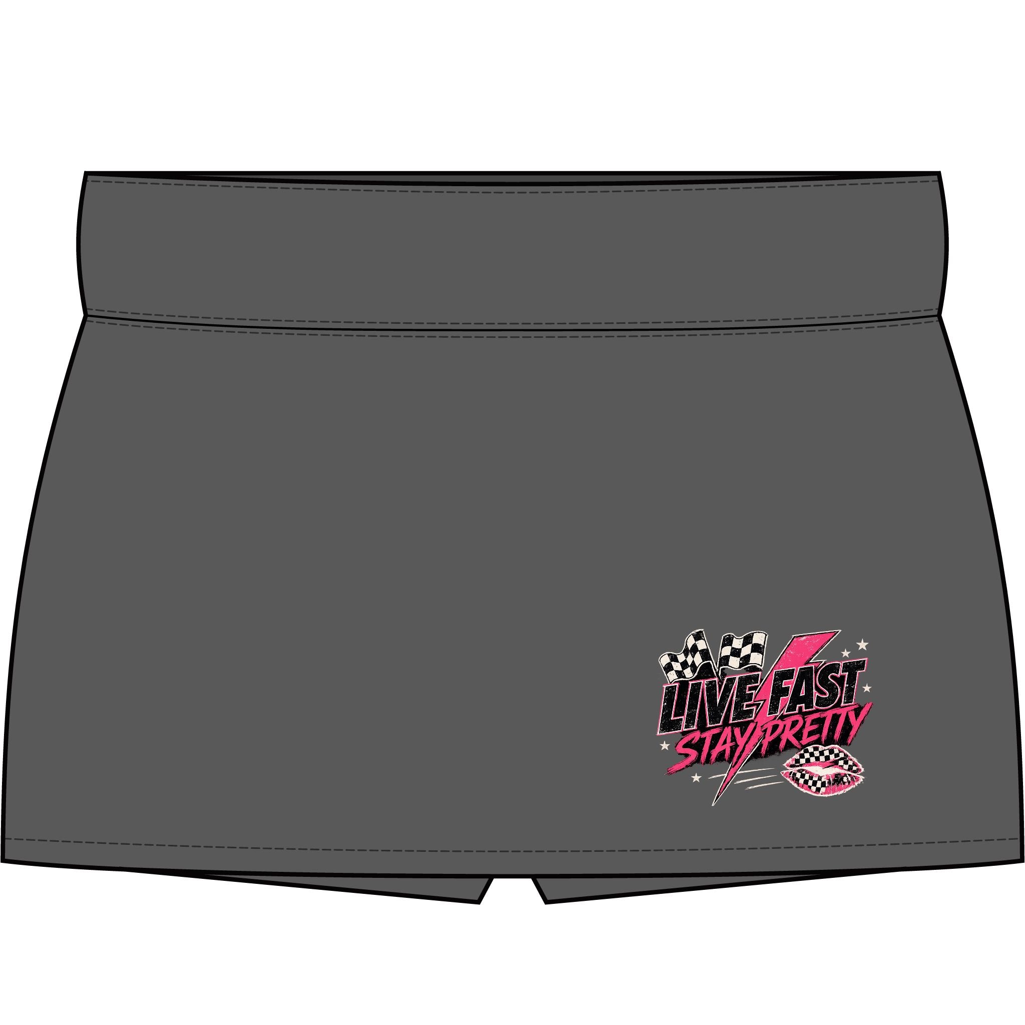 Live Fast Stay Pretty Skort | Women's Tennis Skirt with Shorts