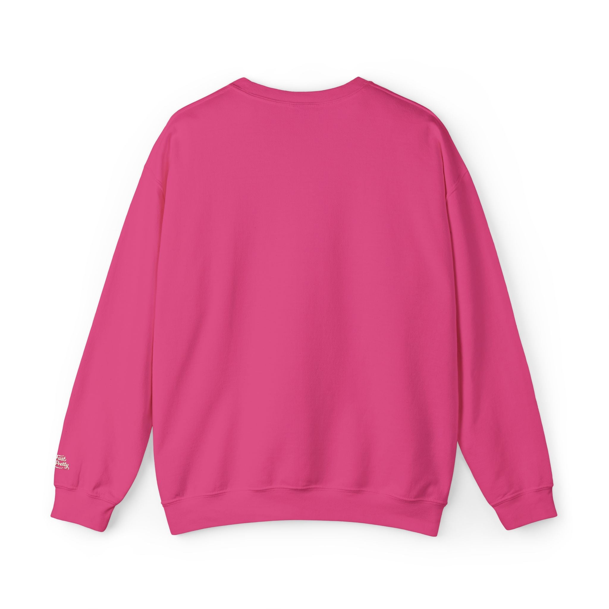 Embroidered Crewneck Sweatshirt — 'Live Fast, Stay Pretty' Mud 4-Wheeler
