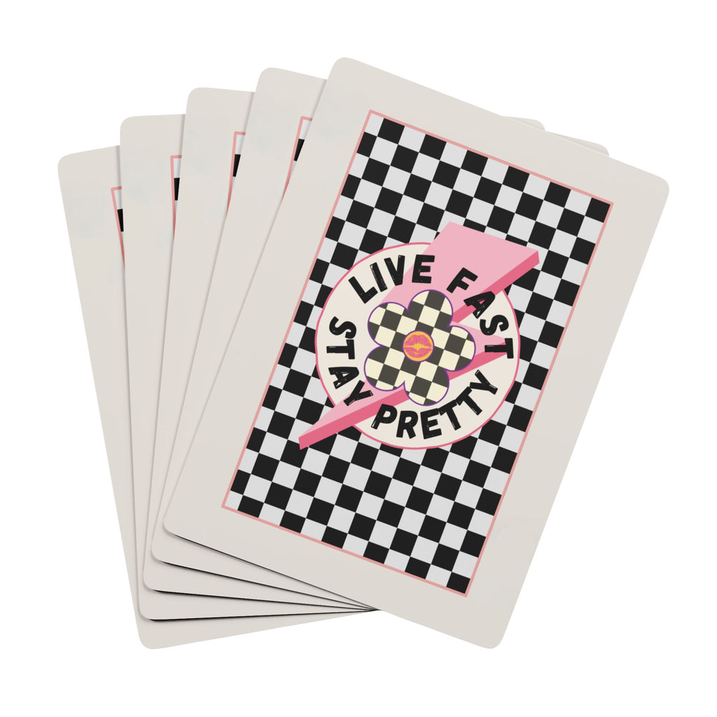 Live Fast Stay Pretty Poker Playing Cards