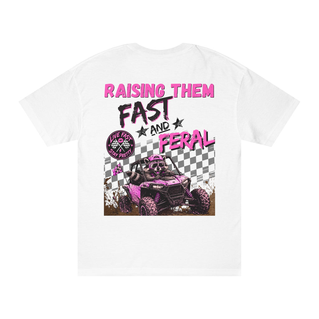 Pink-"Raising Them Fast and Feral Tee"