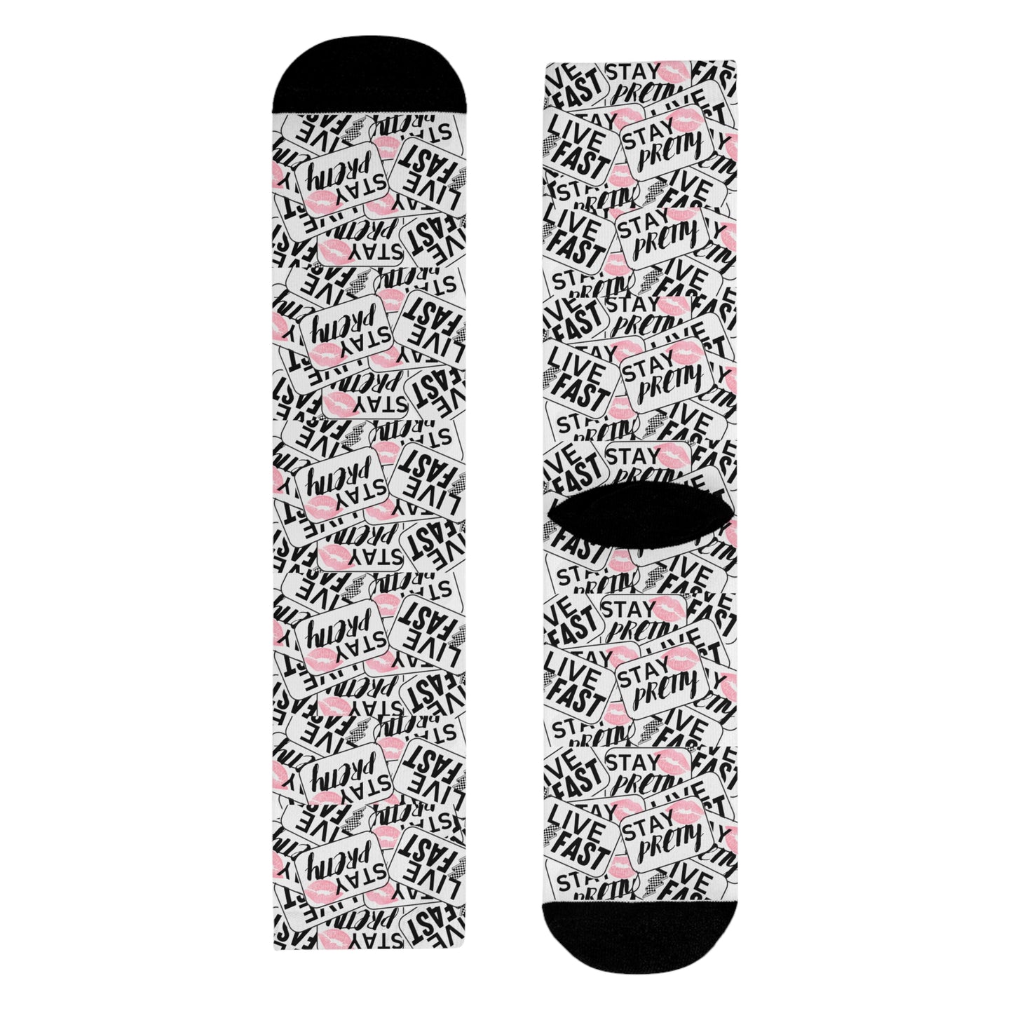 Stay Pretty Stay Fast Crew Socks
