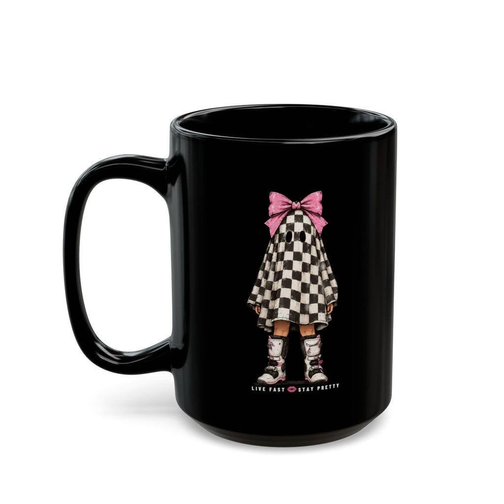 Checkerboard Ghost Girl Mug (11oz/15oz)