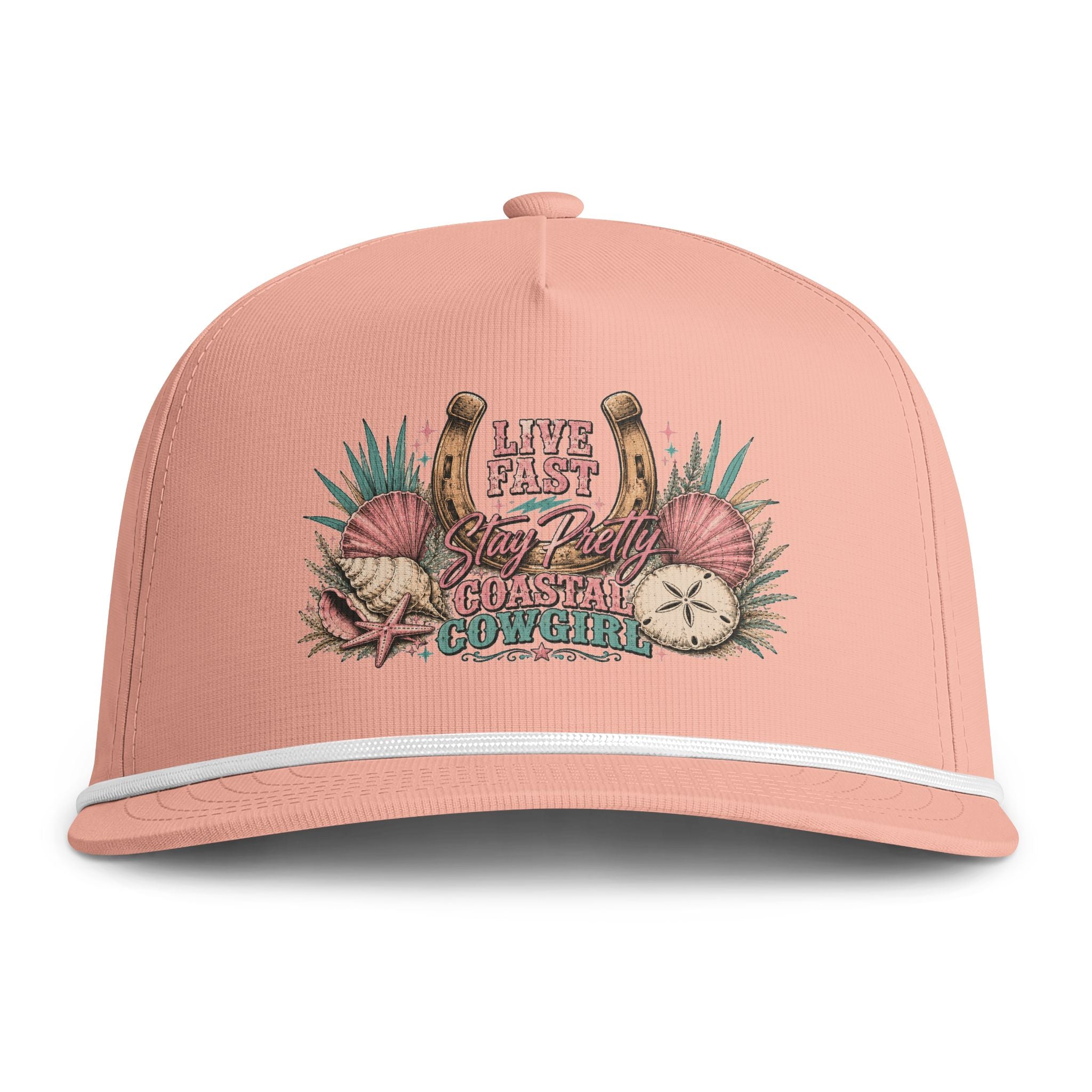Sunwashed Rope Cap – "The AnnaLee" Coastal Cowgirl Trucker Hat