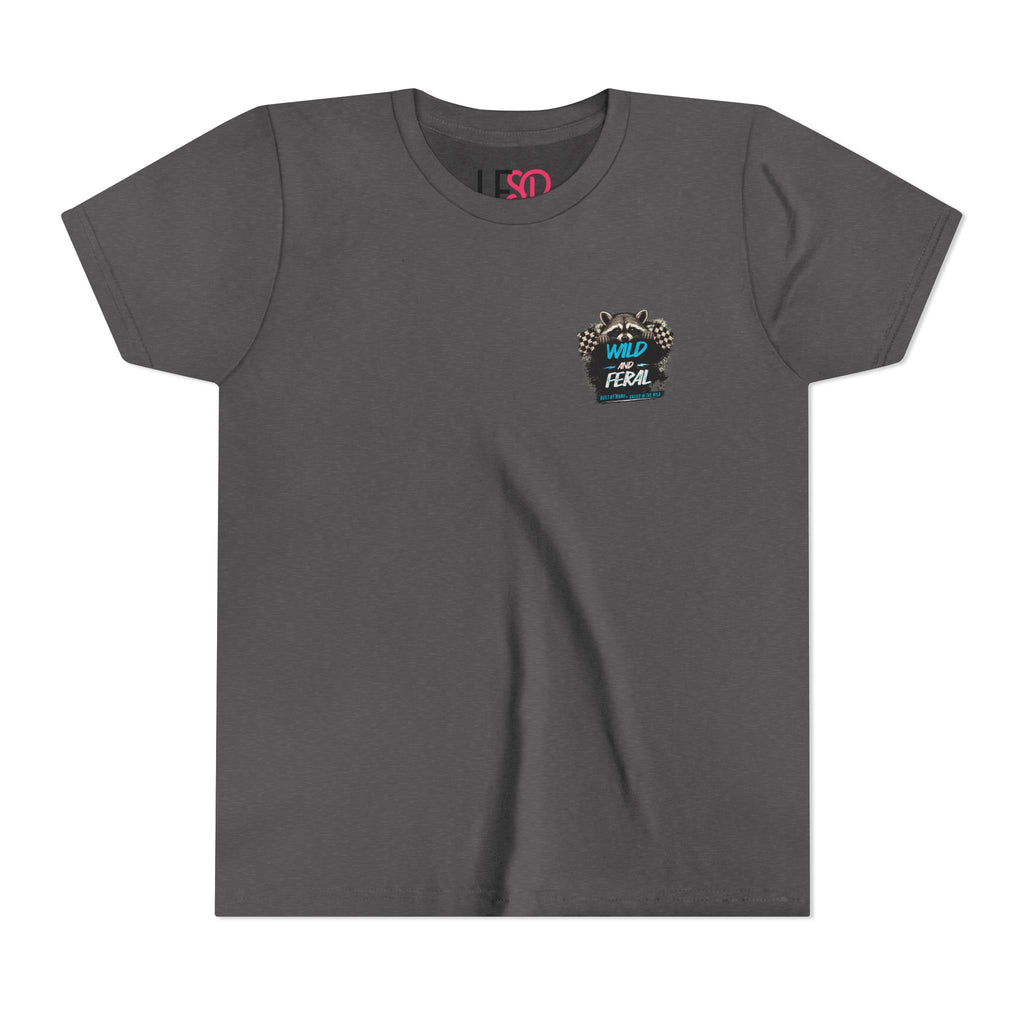 Youth Tee Blue — "Built By Mama, Raised In The Wild"