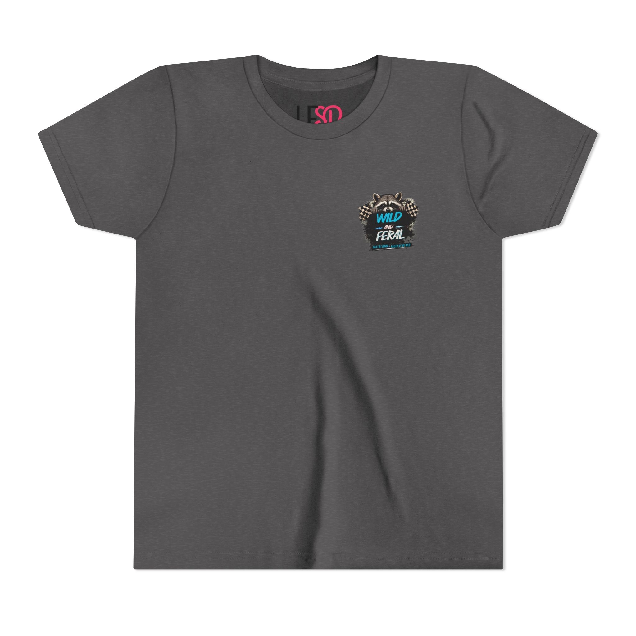 Youth Tee Blue — "Built By Mama, Raised In The Wild"