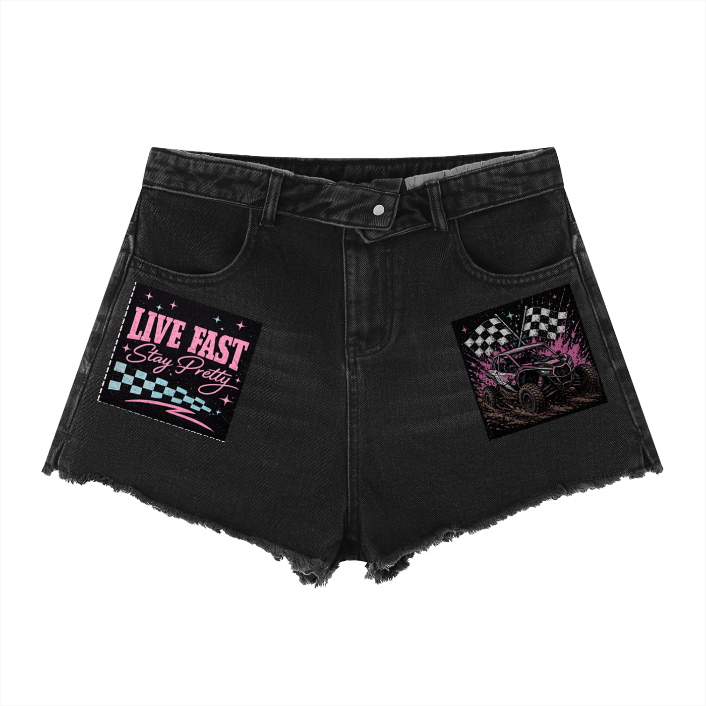 Women’s Vintage Wash High Rise Denim Shorts