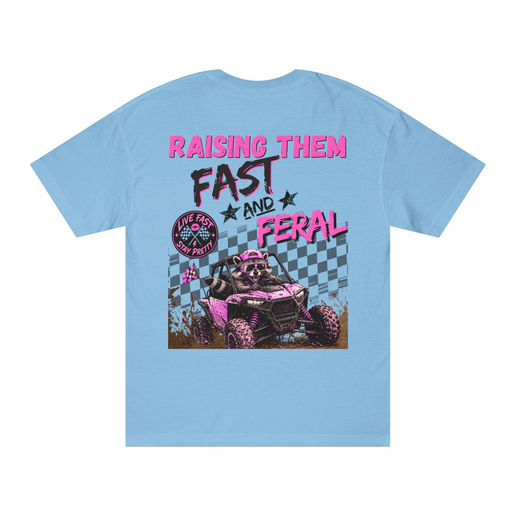 Pink-"Raising Them Fast and Feral Tee"
