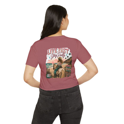"Live Fast Stay Pretty- The AnnaLee Coastal Cowgirl Crop Top