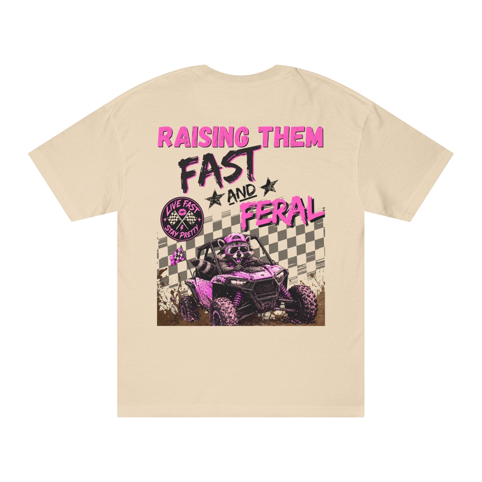 Pink-"Raising Them Fast and Feral Tee"
