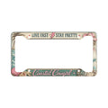 Live Fast Stay Pretty Coastal Cowgirl License Plate Frame | Beach Floral Car Frame