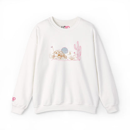 Desert Night Crewneck Sweatshirt — Cactus & Moon Graphic