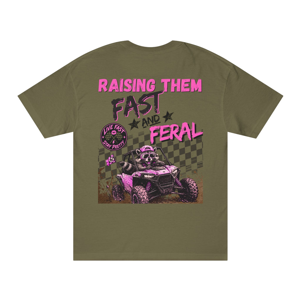 Pink-"Raising Them Fast and Feral Tee"