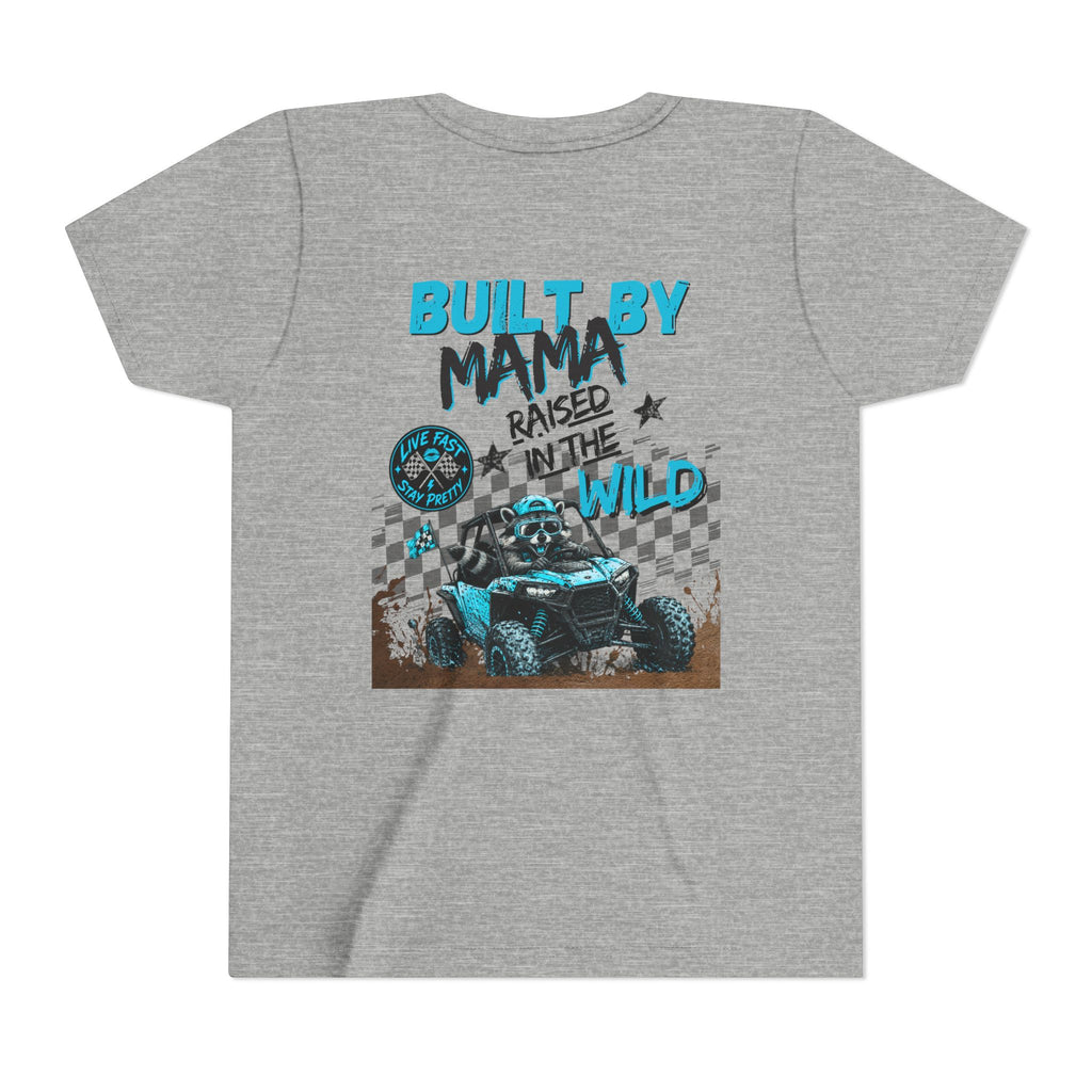 Youth Tee Blue — "Built By Mama, Raised In The Wild"