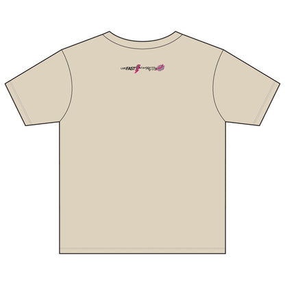 Live Fast Stay Pretty Youth Tee | Racing Flags, Pink Lip Graphic