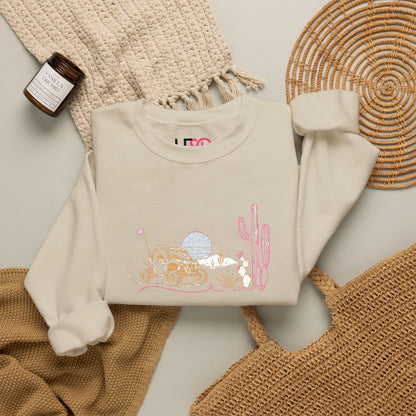 Desert Night Crewneck Sweatshirt — Cactus & Moon Graphic