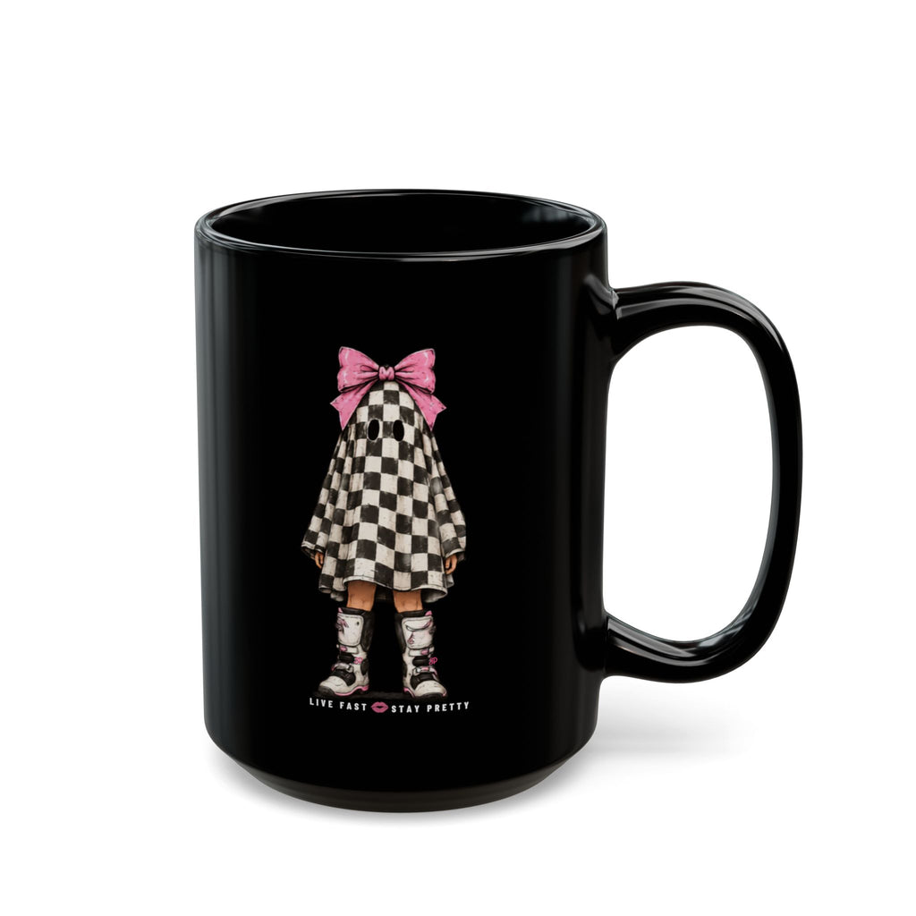 Checkerboard Ghost Girl Mug (11oz/15oz)