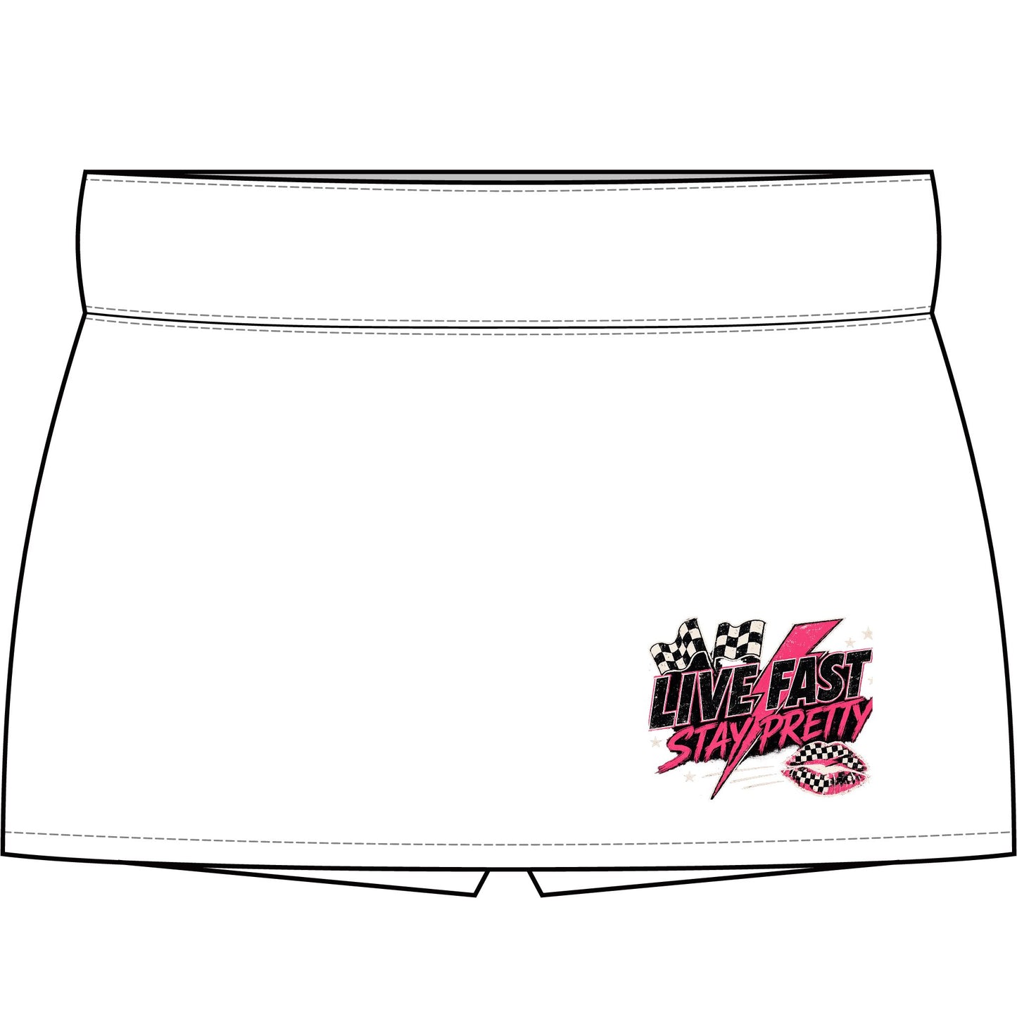 Live Fast Stay Pretty Skort | Women's Tennis Skirt with Shorts