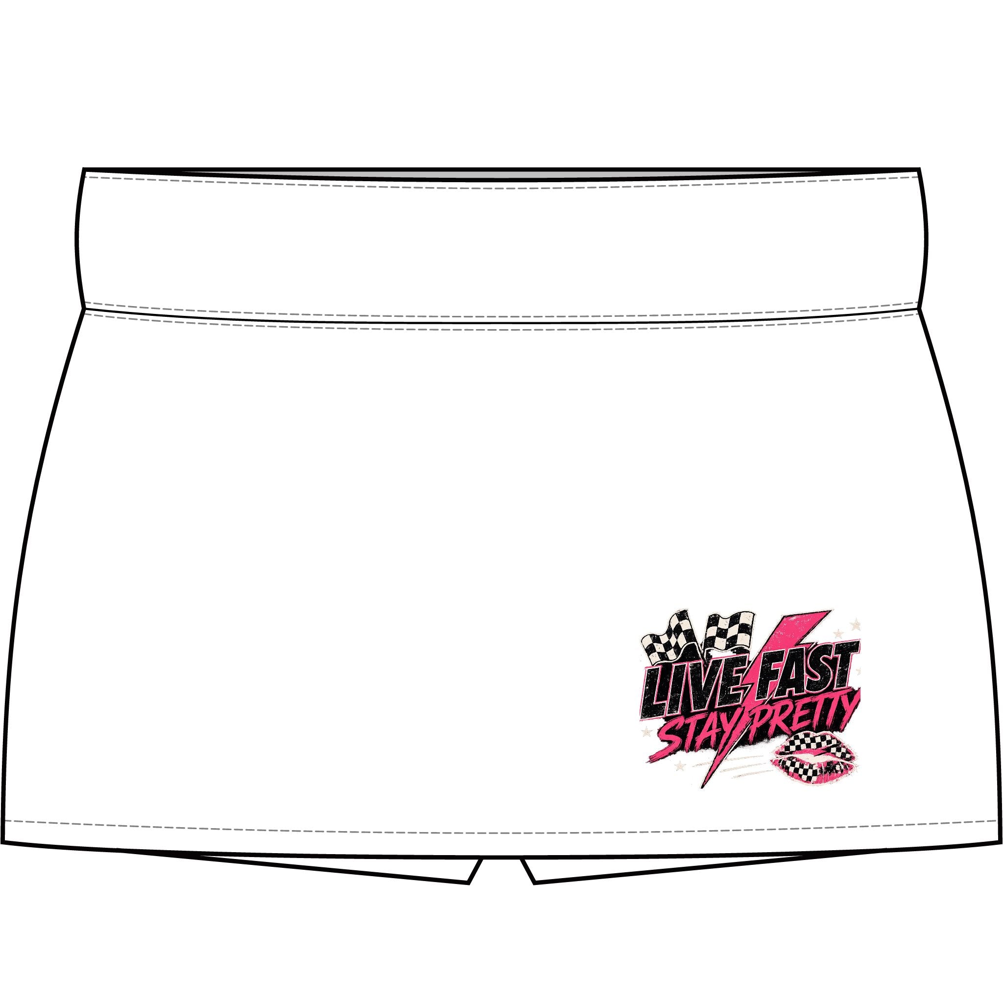 Live Fast Stay Pretty Skort | Women's Tennis Skirt with Shorts