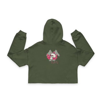 Checkered Flags Cropped Hoodie