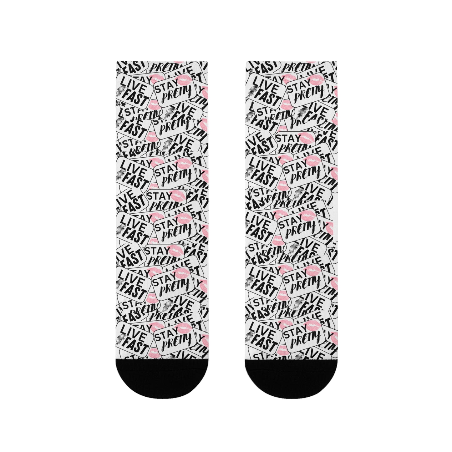 Stay Pretty Stay Fast Crew Socks