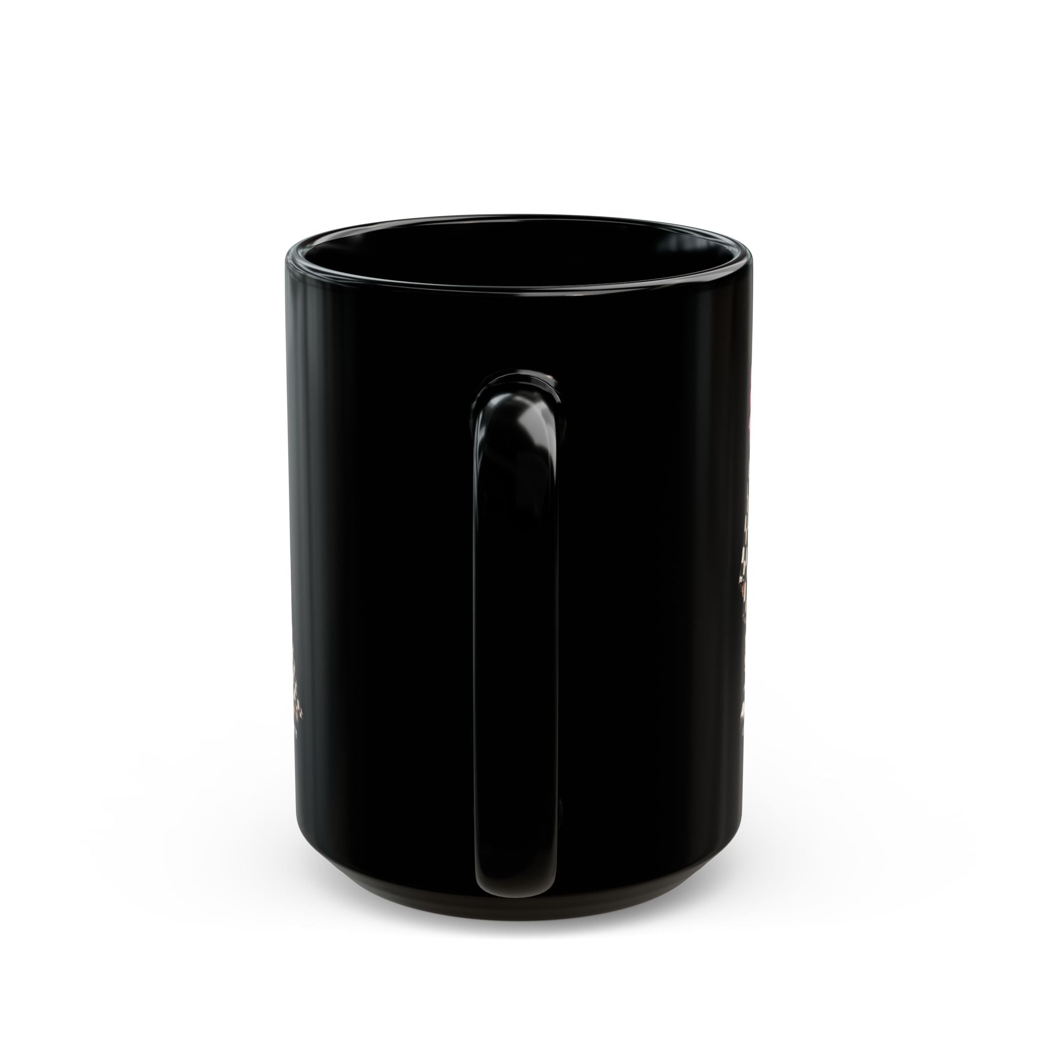 Checkerboard Ghost Girl & Puppy Mug (11oz/15oz)