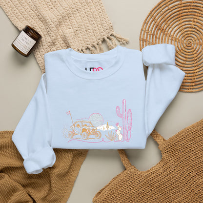 Desert Night Crewneck Sweatshirt — Cactus & Moon Graphic