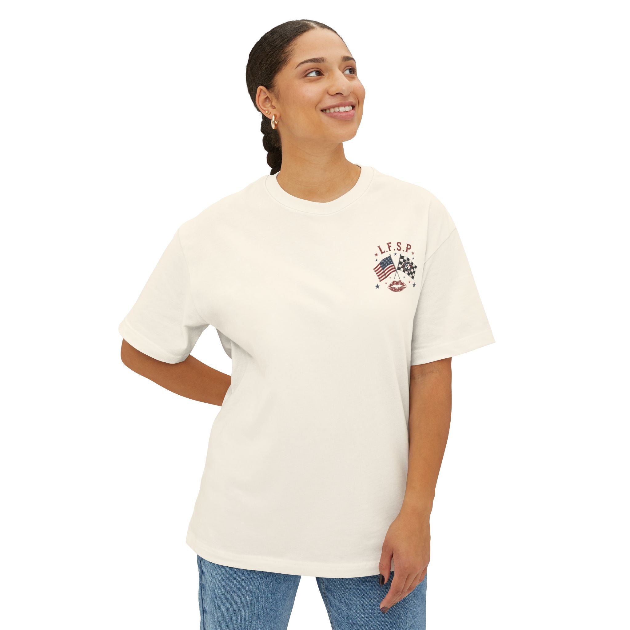 Live Fast Stay Pretty Tee | American Flag