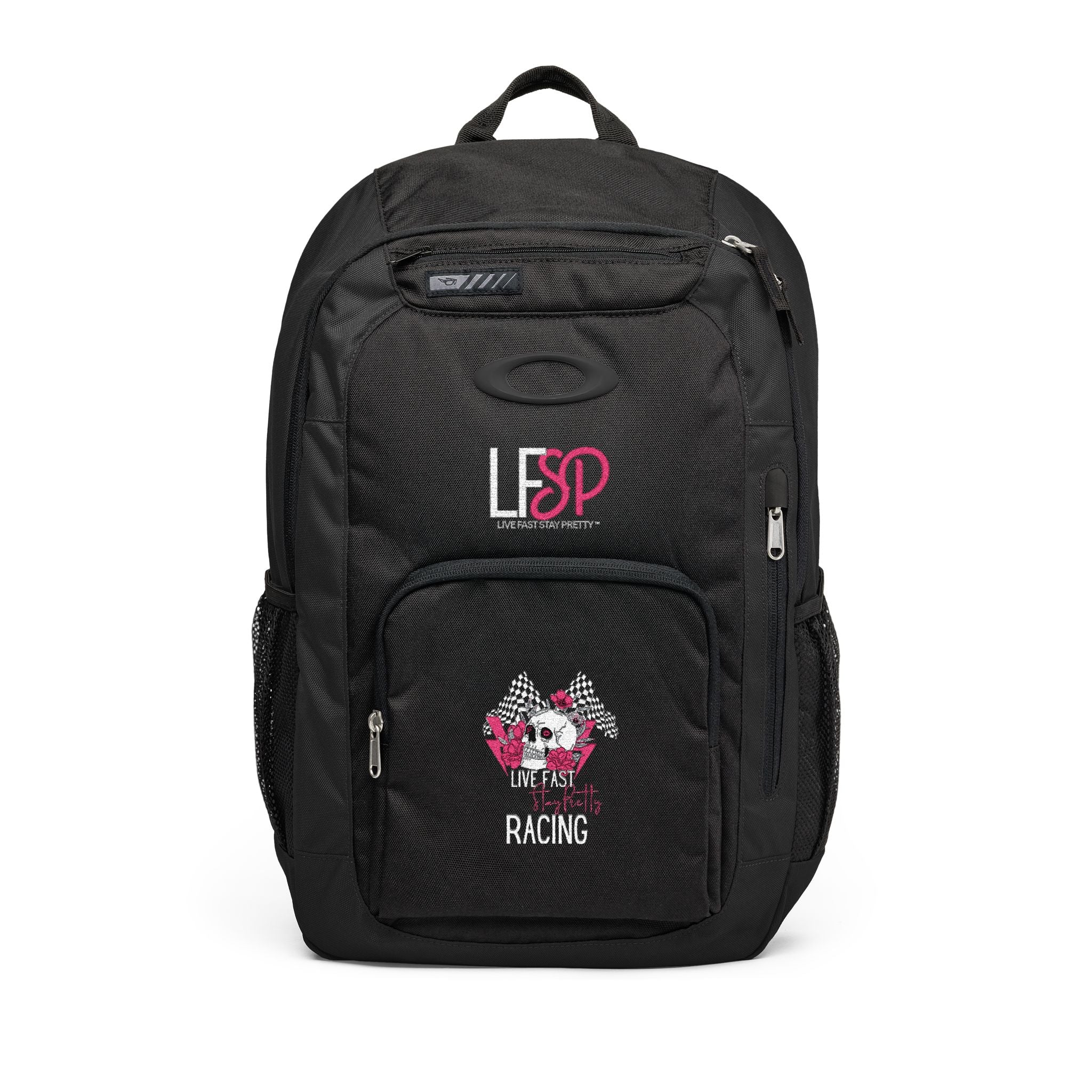 Enduro 22L Racing Backpack — LESP Pink Skull Graphic