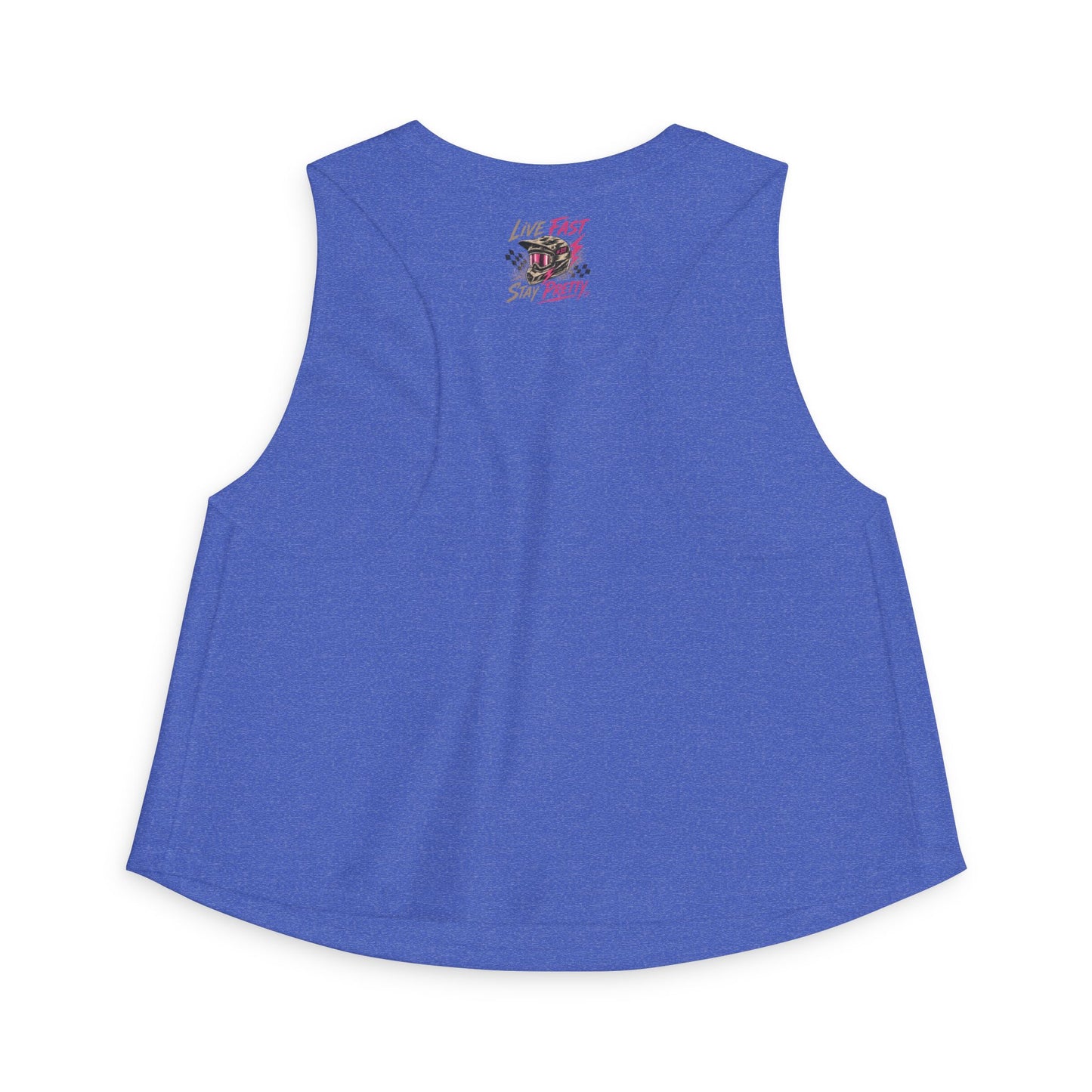 Live Fast Stay Pretty Dirt Bike Racer Crop Top | Moto Graphic Tank