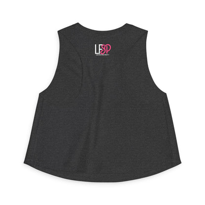 Live Fast Stay Pretty Crop Tank — Retro Racing Pink Graphic Women's Crop Top