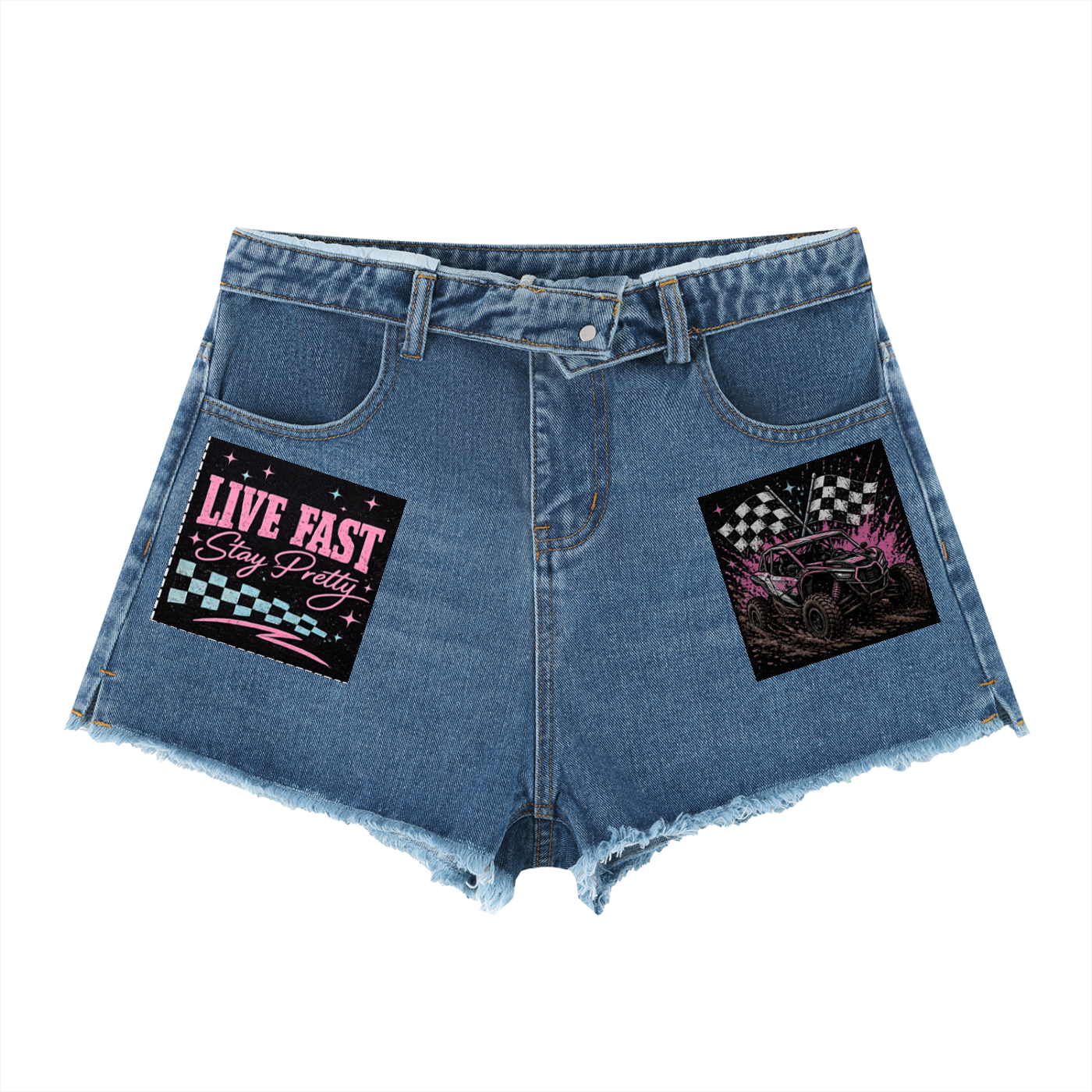 Women’s Vintage Wash High Rise Denim Shorts