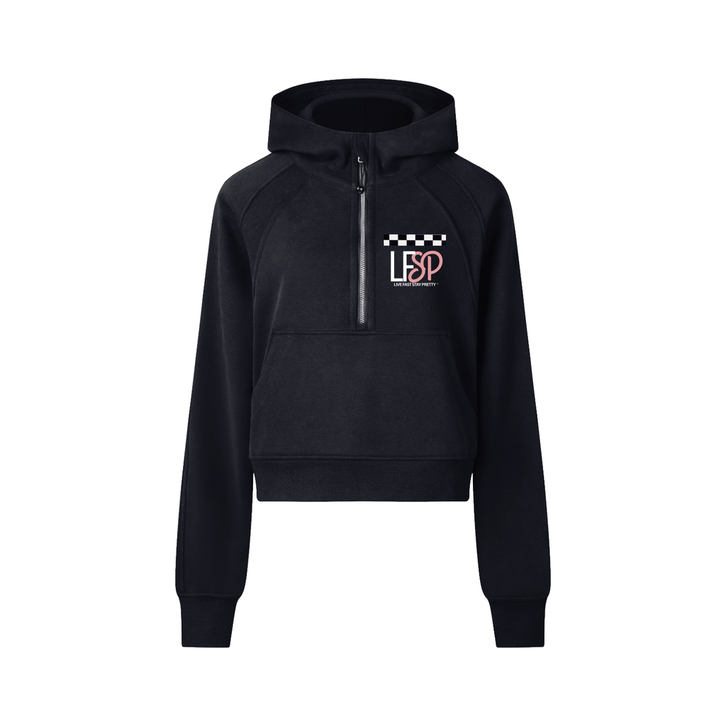 Cropped Half-Zip Hoodie